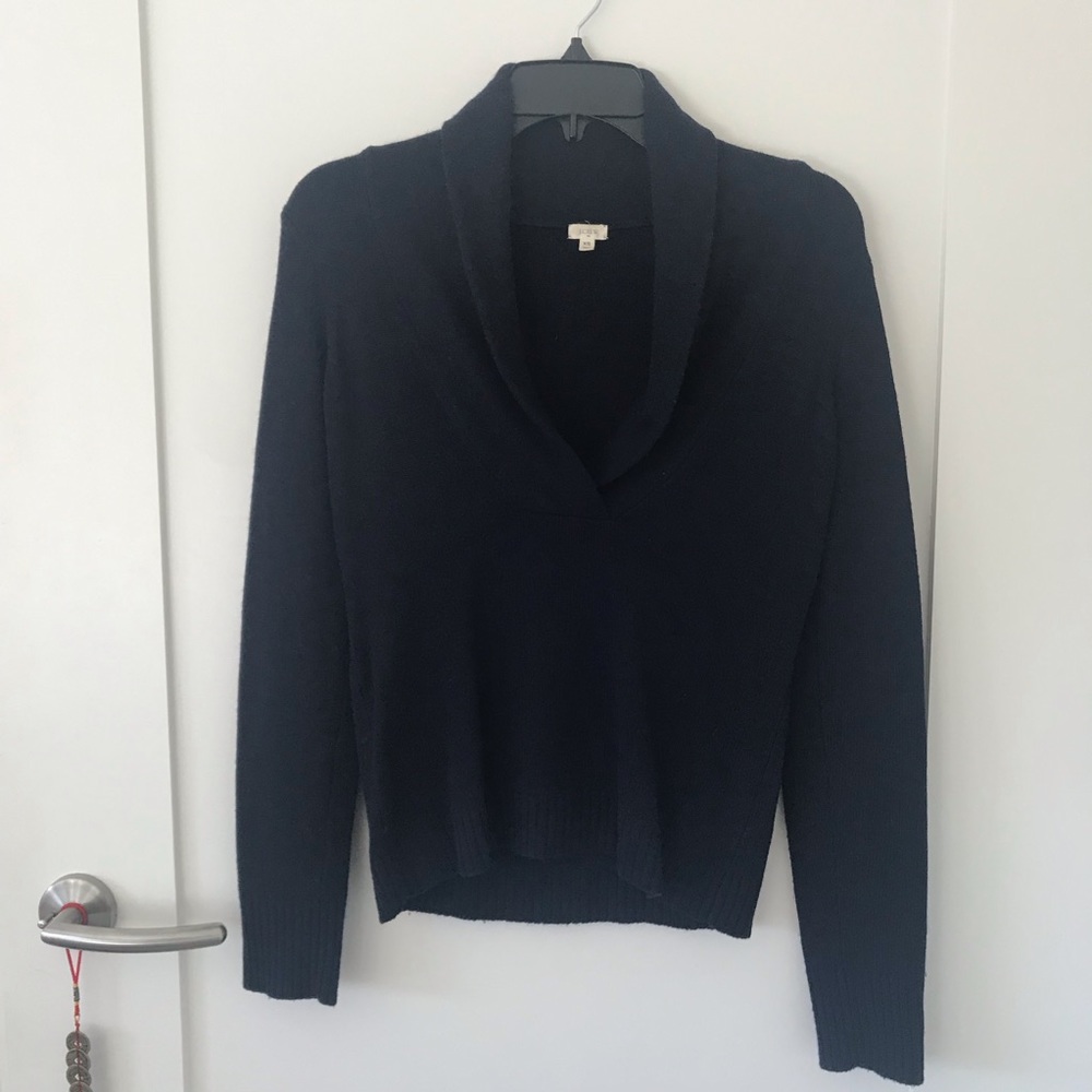 J. Crew Navy Shawl Collar Sweater